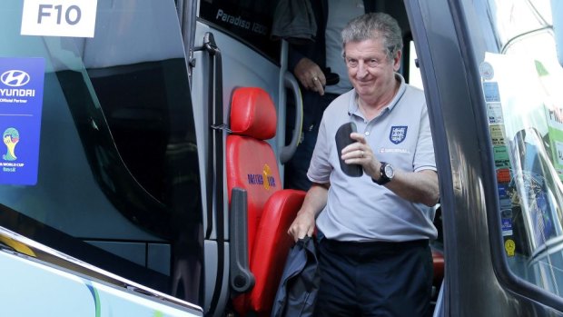 England coach Roy Hodgson arrives at the team's hotel in Manaus.