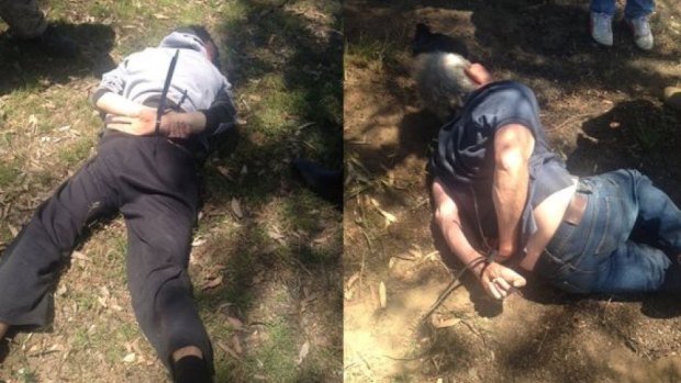 Gino and Mark Stocco were arrested 20 kilometres outside Dunedoo in central western NSW.