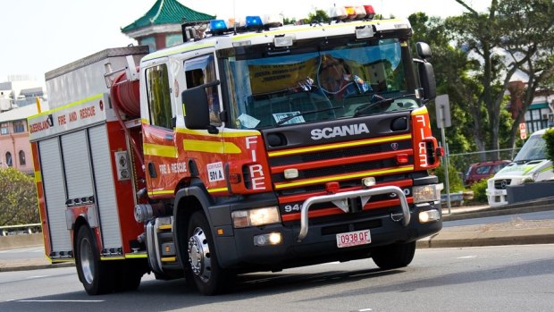 QFES crews are fighting a fire in Cape Cleveland, south-east of Townsville.