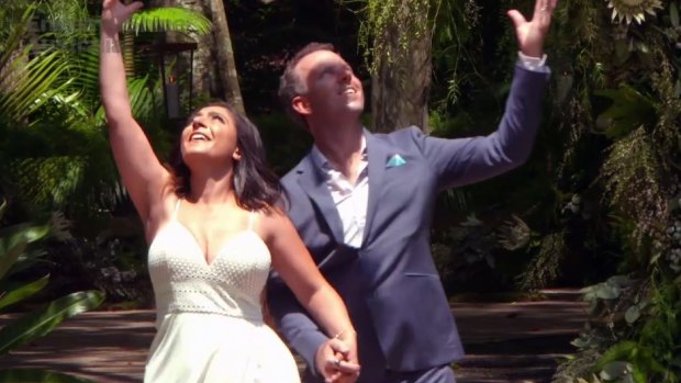 Happier times: Married at First Sight couple Simon and Alene have parted ways