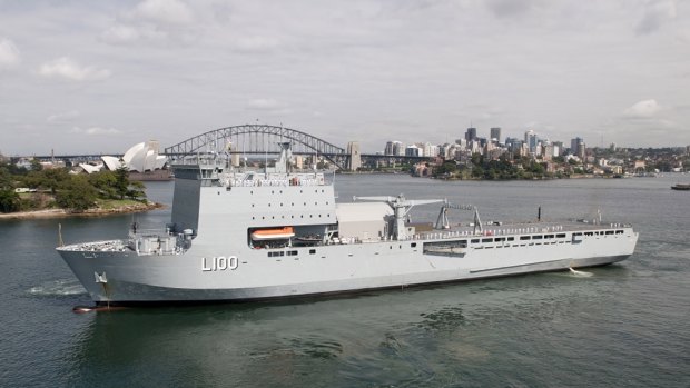 HMAS Choules departed Australia on Saturday morning to rescue residents amid a volcanic eruption threat on Vanuatu's Ambae Island