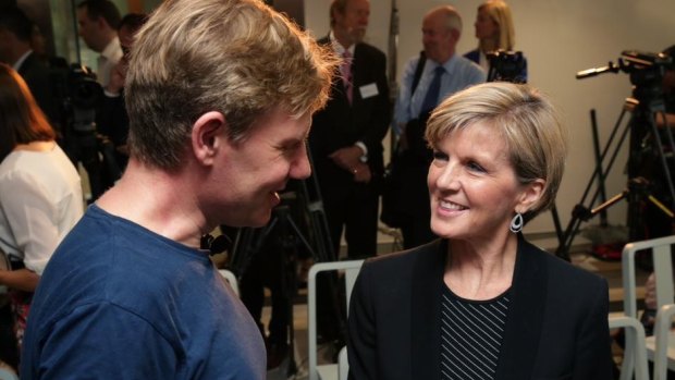 Controversial Danish researcher Bjorn Lomborg with Foreign Minister Julie Bishop earlier this year.