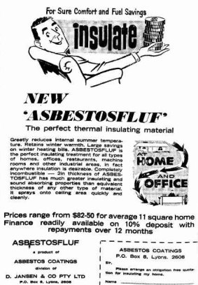 An advertisement by Dirk Jansen, aka Mr Fluffy, placed in The Canberra Times in 1968.