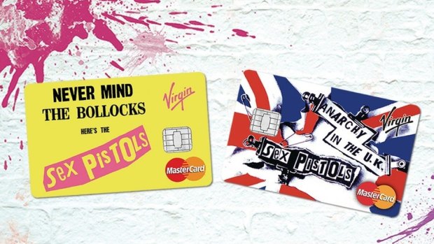 Anarchy in the finance world: the new Sex Pistols-themed credit cards. 