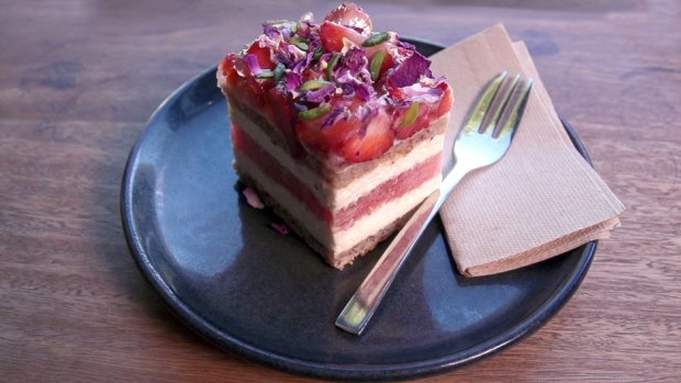 Black Star Pastry's strawberry and watermelon cake.