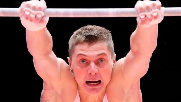 Ukrainian gymnast Maksym Semiankiv, pictured here in 2015, left fans baffled in Rio.