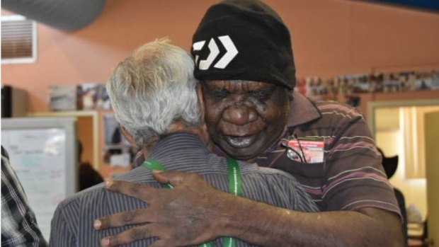 Yindjibarndi Aboriginal Corporation director Stanley Warrie reacts to the judgment.