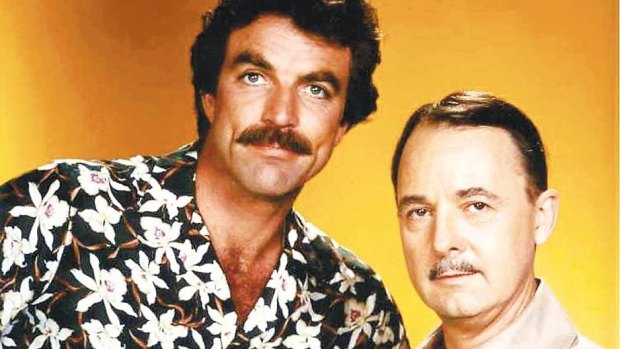 Tom Selleck and John Hillerman from the popular TV series <i>Magnum P.I.</i>
