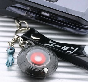 The remarkable ‘‘UFO Detector, Yutan, Compact UFO and Alien Search Cell Phone Strap Gadget’’.