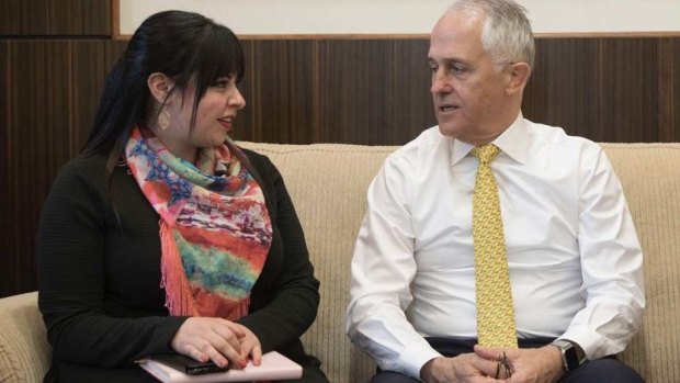 Dassi Erlich meets Prime Minister Malcolm Turnbull in Melbourne earlier this year.