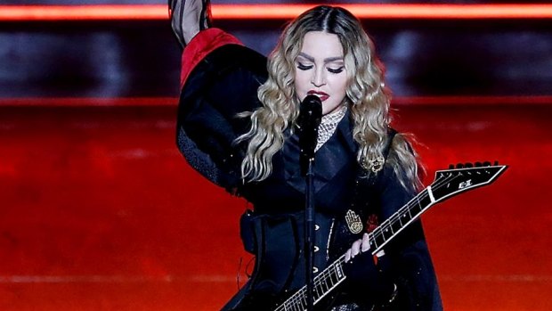 Star of the show: Madonna performs at Allphones Arena.
