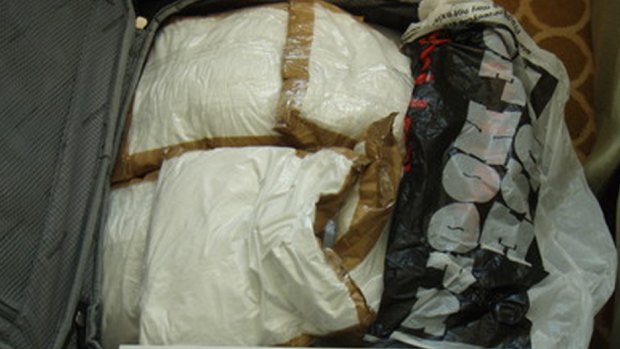 Part of the alleged haul of 95 kilograms of cocaine.