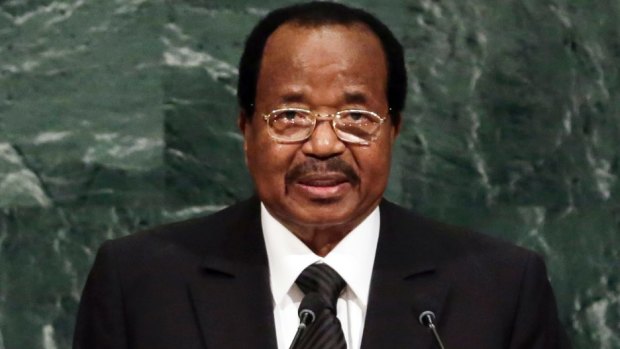 President Paul Biya of Cameroon addresses the United Nations General Assembly.