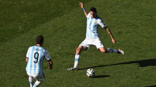 Angel di Maria of Argentina scores the winner in the 118th minute.