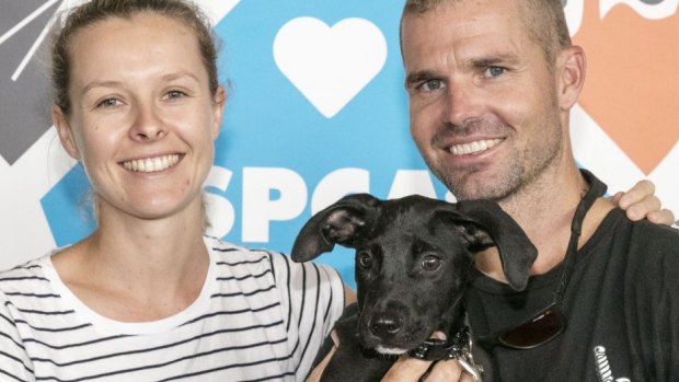 Megan Cochrane and Chris Williamson found young Max at the RSPCA Pop Up Adoption event.