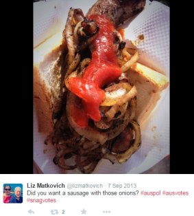 Did you want a sausage with those onions? Voters in the 2013 federal election posted their sausage snaps on Twitter with the hashtag #snagvotes.