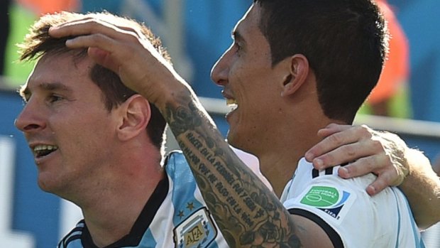 Messi magic: the Argentina star created the late winner for Angel di Maria.