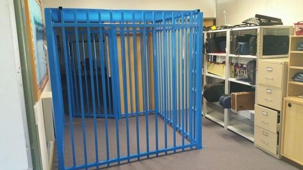 The cage in a Canberra school which led to an independent review.