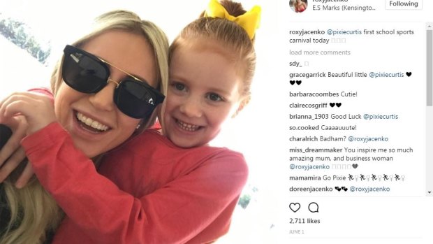 Roxy Jacenko with her daughter, Pixie.  