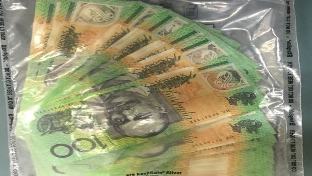 Cash confiscated as part of investigations.