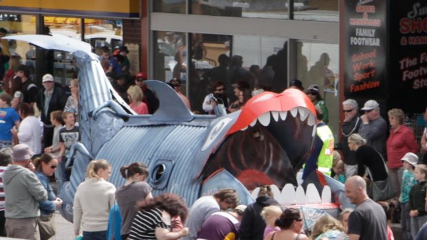 The street parade is a highlight of the annual Eden Whale Festival.