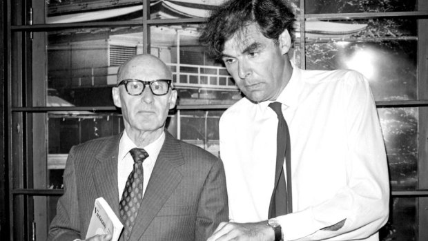 Kenneth Gee (left) and Professor David Armstrong, pictured at a press conference for The Friends Of Vietnam at the Rex Carlton Hotel, Sydney on 31 January 1973.