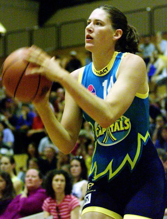 Jackson, pictured for the capitals in 2001 played in Canberra, and for the Opals, for almost 20 years.