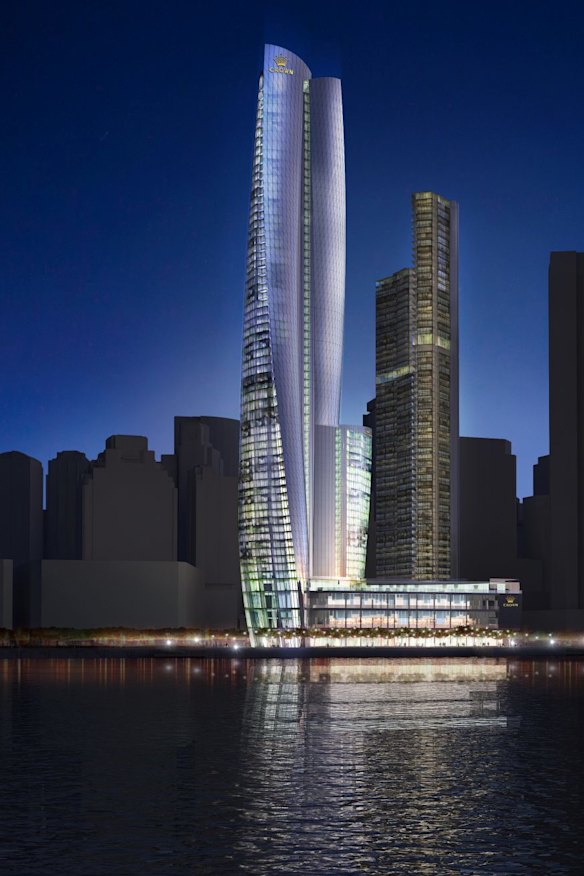 Artist's impression of Crown Sydney at Barangaroo.