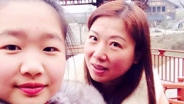 Xinyu Yuan, 14, and her mother Ma Li Dai, 44, on holiday in China.
