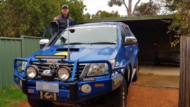 Toby Mildren reunited with his Toyota Hilux 72 hours after it was stolen from his driveway. 