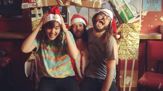 Party till you can't: Courtney Barnett, Dave Mundie and Bones Sloane have a big summer ahead of them.