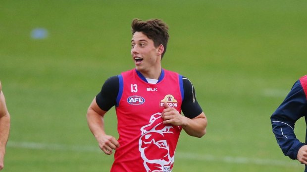 On the move: Nathan Hrovat played well for Footscray in their win over Essendon.