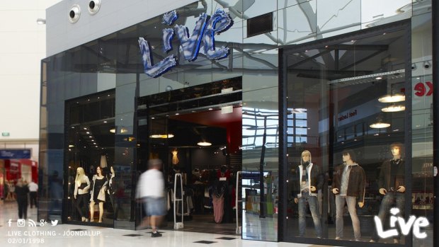 Live Clothing opened its first retail outlet in Perth's Murray Street Mall in 1994.