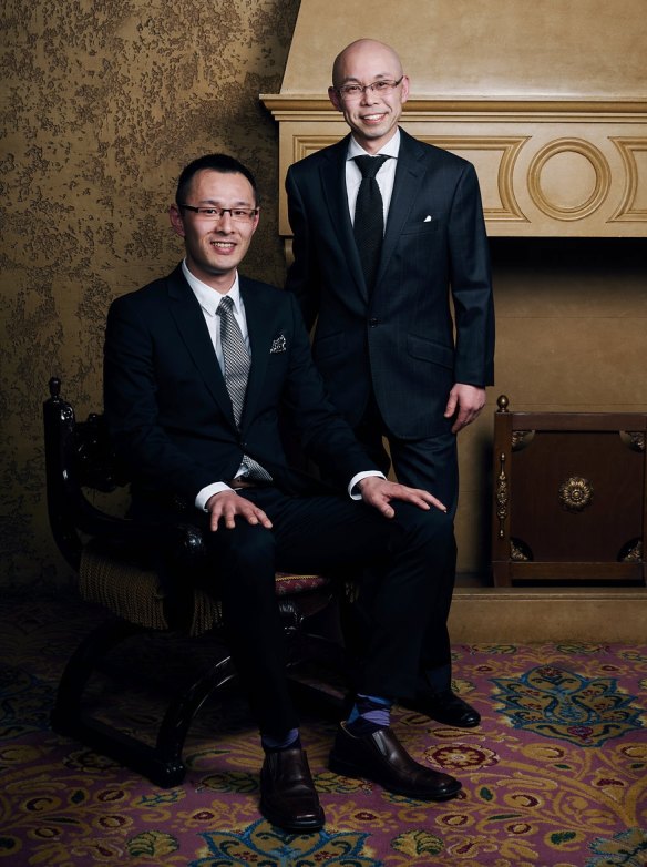 Koichi Minamishima (right) from Minamishima in Richmond. The Japanese omakase restaurant scored three hats in this year's Good Food Guide.