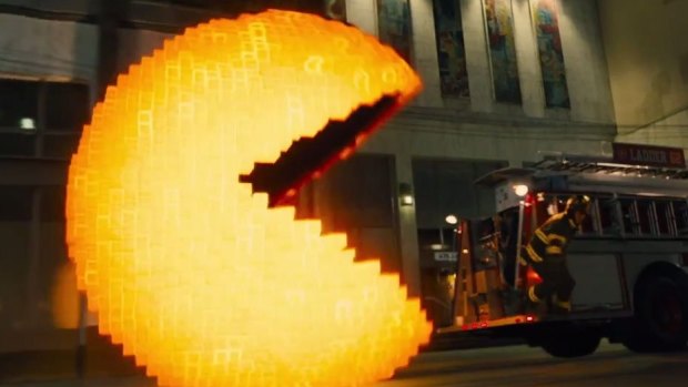 The trailer for <i>Pixels</i> shows several iconic game characters, including Pac-Man, terrorising New York.