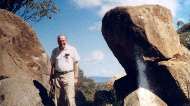 Bruce Mansfield on a bushwalk, which was one of his favourite pastimes.