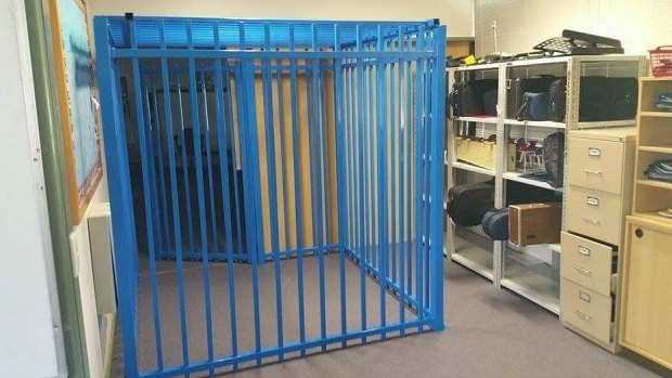 The cage in a Canberra school which led to an independent review.