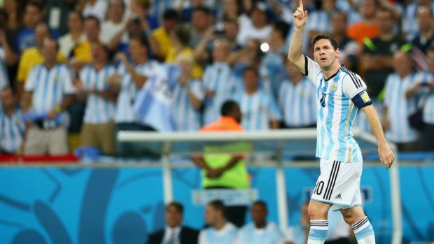 Lionel Messi scored his first World Cup goal in eight years.