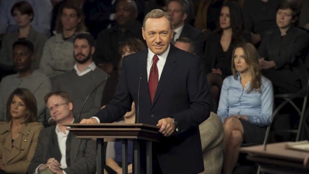 Kevin Spacey as President Frank Underwood in House of Cards.