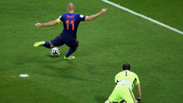 Arjen Robben scored two in the stunning win.