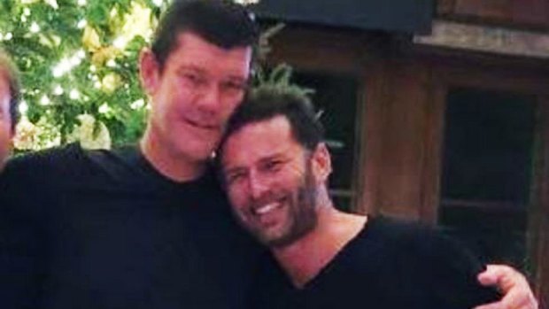 Karl Stefanovic with James Packer, in Bora Bora. Picture: Instagram