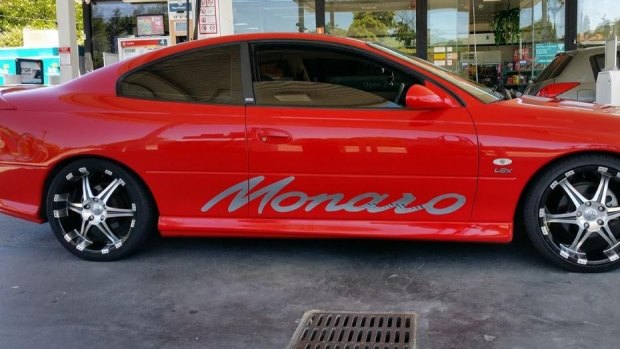 Police are searching for a red Holden Monaro in relation to the shooting. 