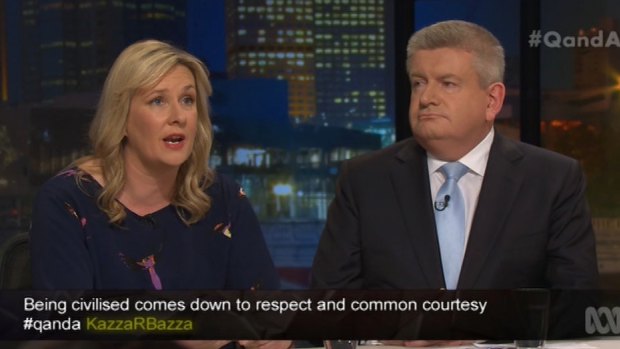 Comedian Corinne Grant ripped into Mitch Fifield - Minister for Communications and the Arts - regarding the government's handling of asylum seekers in offshore detention centres.