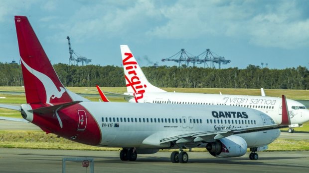 Qantas has lost corporate market share to Virgin, a survey shows.