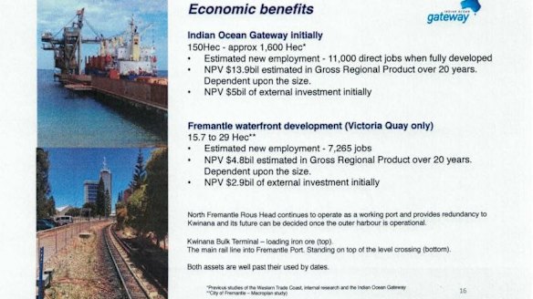 A slide from Mr Edwards' presentation.