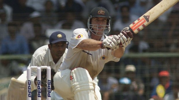 Sweep mania: Matthew Hayden mastered the Indian pitches in 2001.