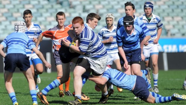 An Under 14 ACT Junior Rugby final in 2013. 