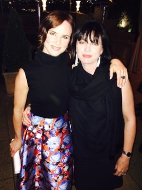Tracey Robertson (right) with Hollywood star Juliette Lewis, who plays Detective Andrea Cornell in the US adaptation.