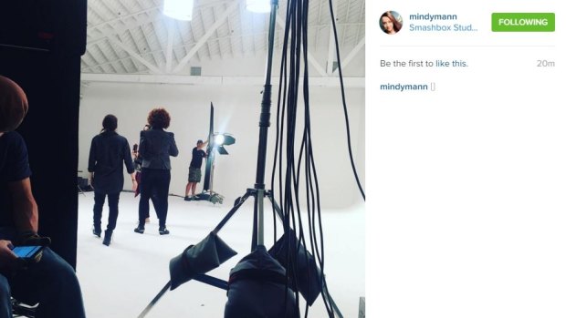 Is Mindy planning a tell-all? The Aussie posted a picture from inside Smashbox Studios in LA on Monday.