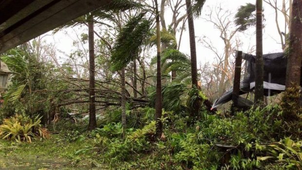 Damage caused by Cyclone Marcia at Byfield. 